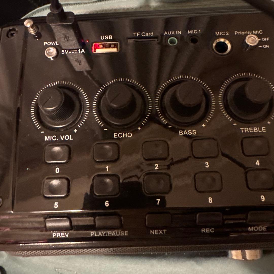 JYX スピーカーセット 拡声器 ワイヤレスマイク２本