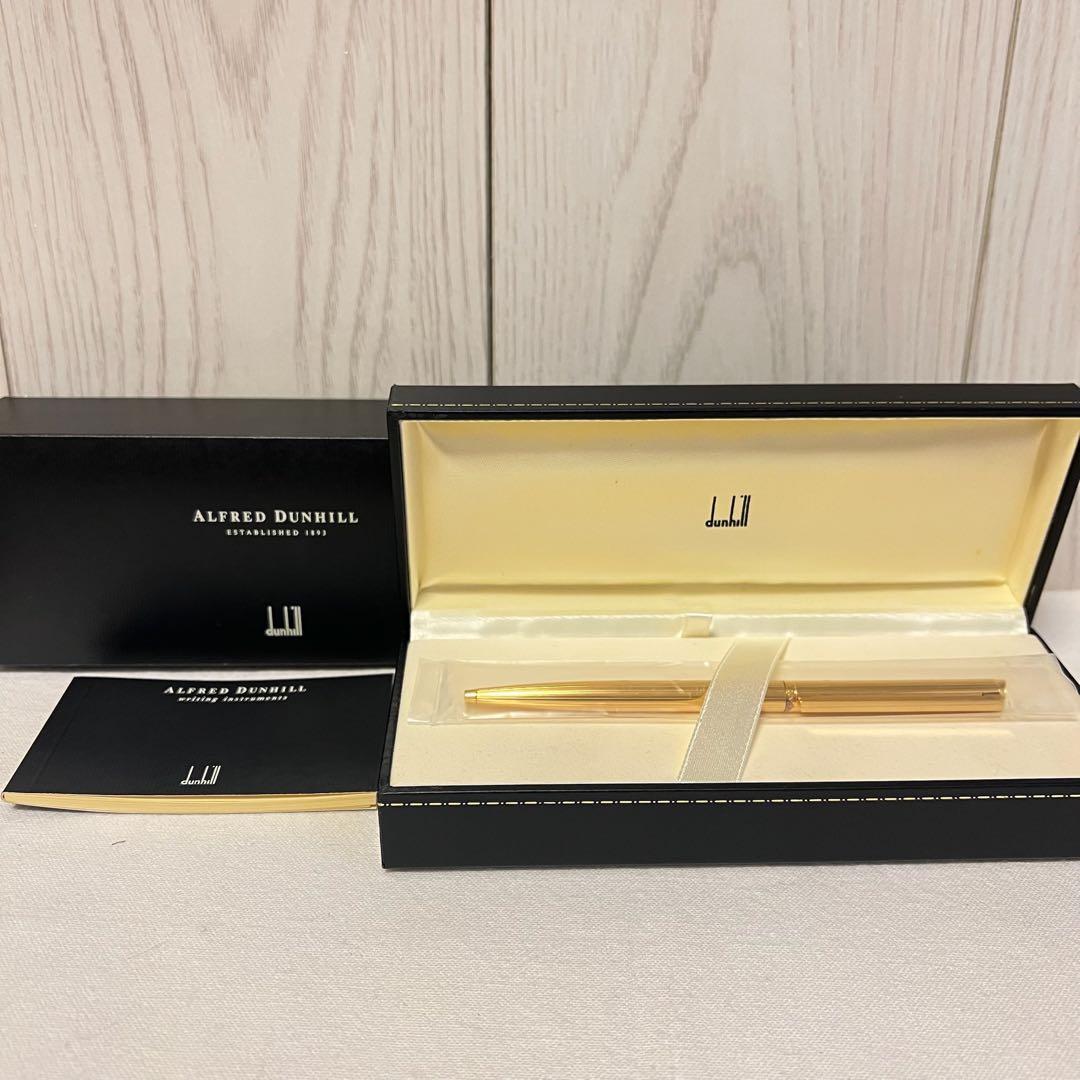 ALFRED DUNHILL ゴールドボールペン　専用ケース付き　カード付き