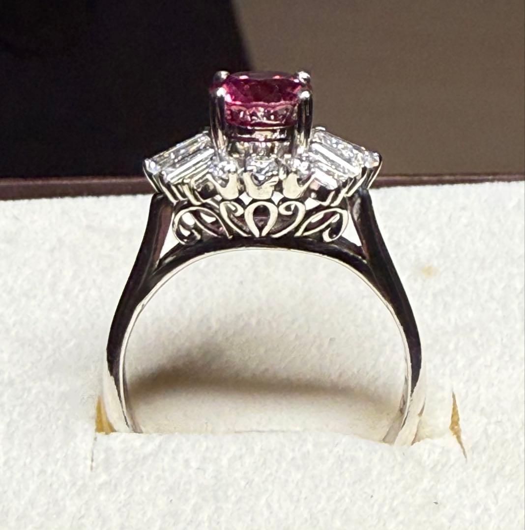 ルビー 1.76ct ダイヤモンド デザインリング 5.8g