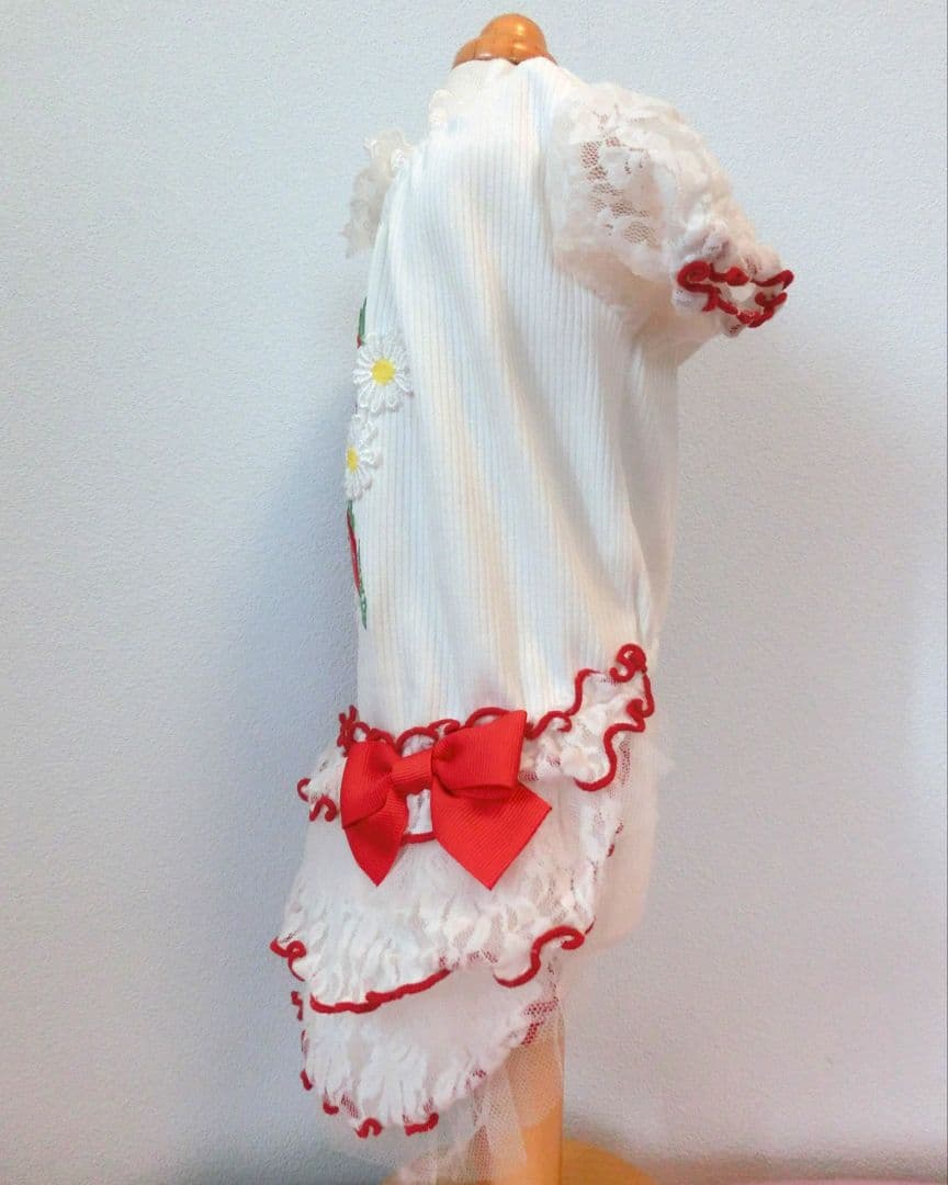 【希少】きゃんナナ いちごワンピース ホワイト Ｓ+Ｍサイズ
