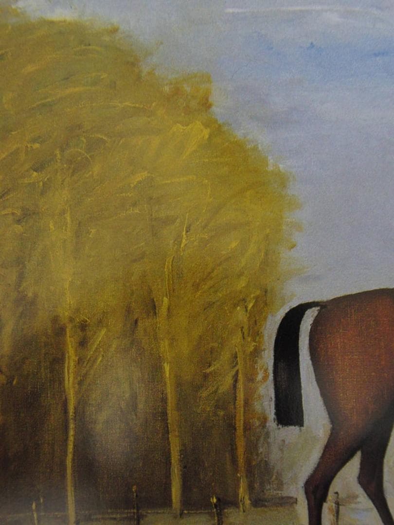 ベルナール・ビュッフェ【Cheval anglais】希少な額装用画集より