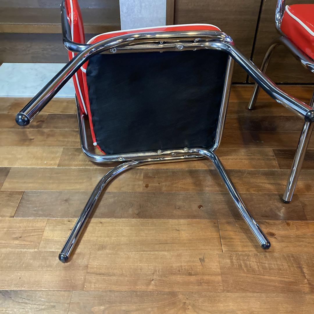 美品✨️ ②アメリカンダイナー ヴィンテージ調 チェア ２脚セット 送料無料