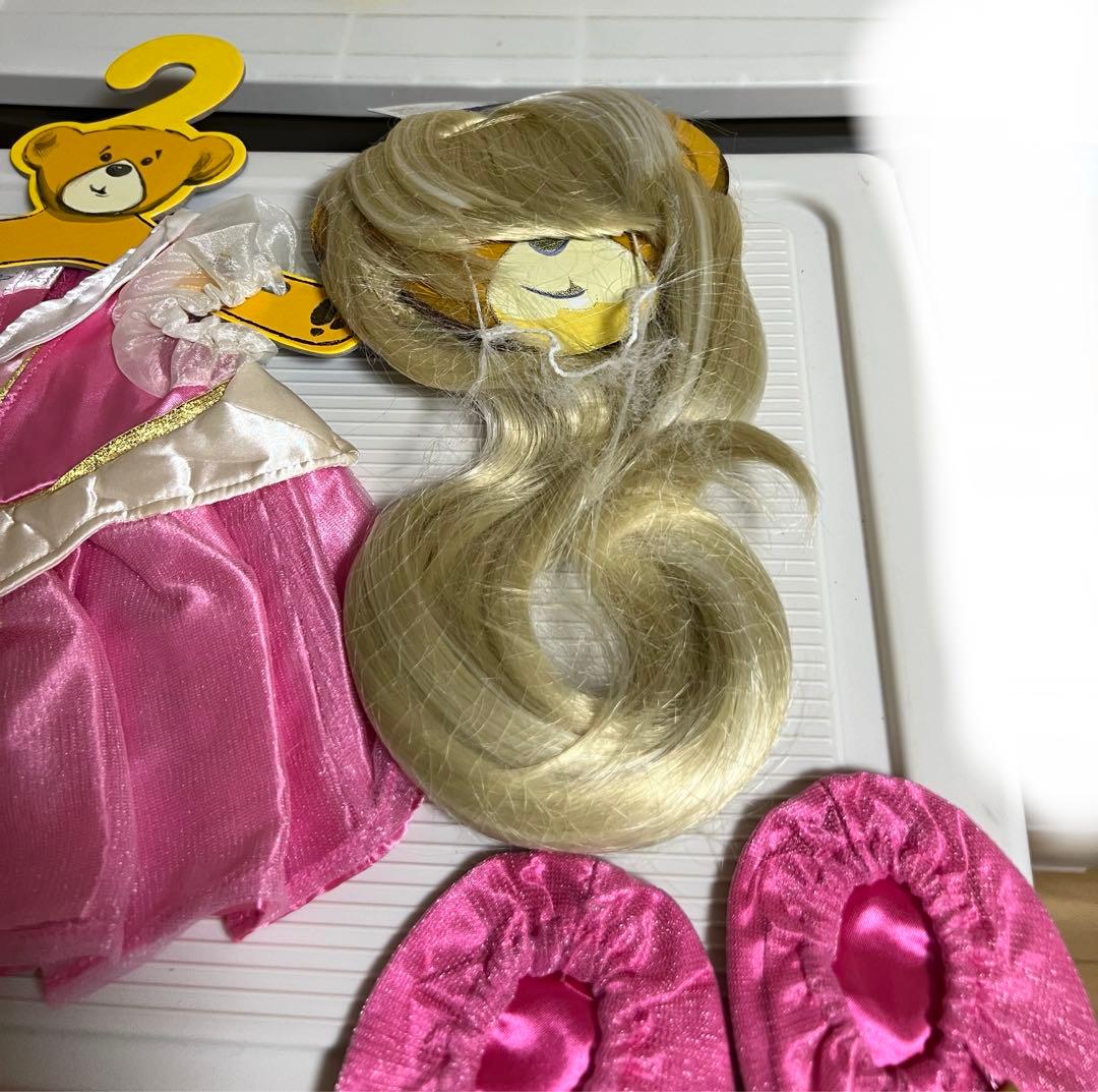 白雪姫、オーロラ姫のコスチューム　ビルドアベア　シェリーメイ ダッフィー、カツラ