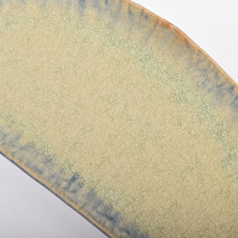 和食器　瀬戸焼　赤津焼　愛陶造　絵変わり　半月皿揃　五客　共箱　V　R7708