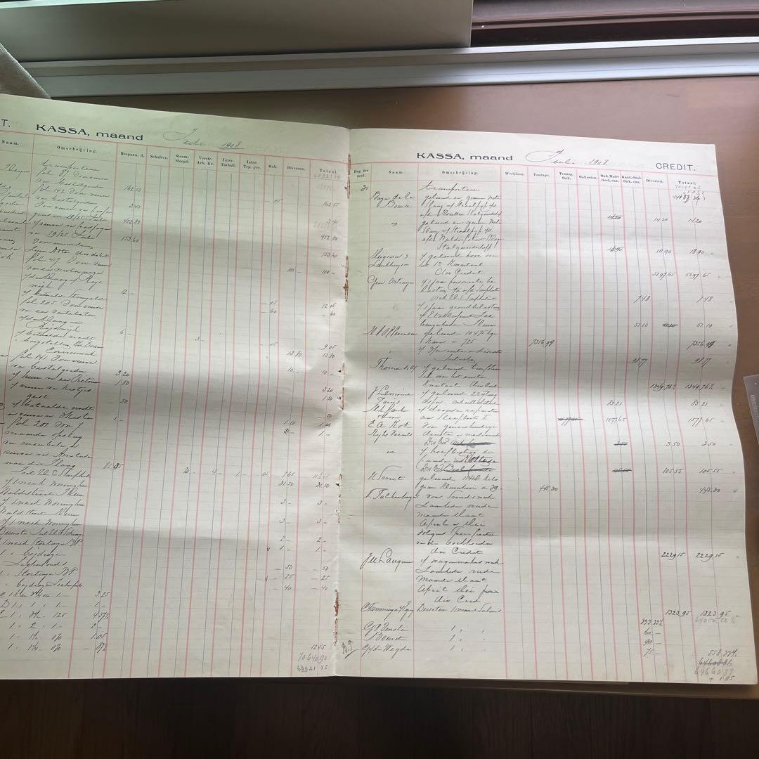 アンティークBOX 書類収納　大きめの紙もの