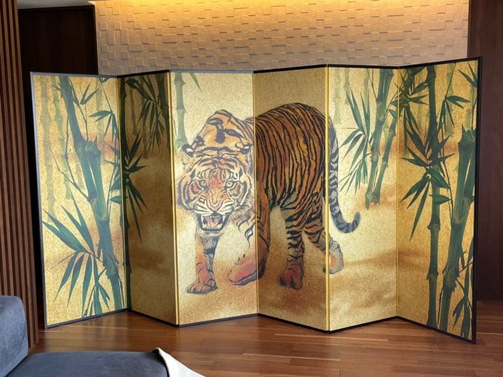 干支　虎の図屏風　2022年干支屏風