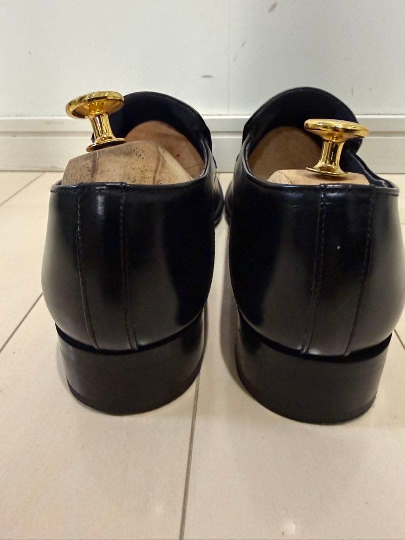 REGAL ブラックレザー スリッポンシューズ