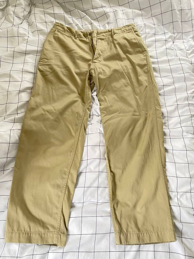 nanamica Wide chino pantsチノパン Khaki 34