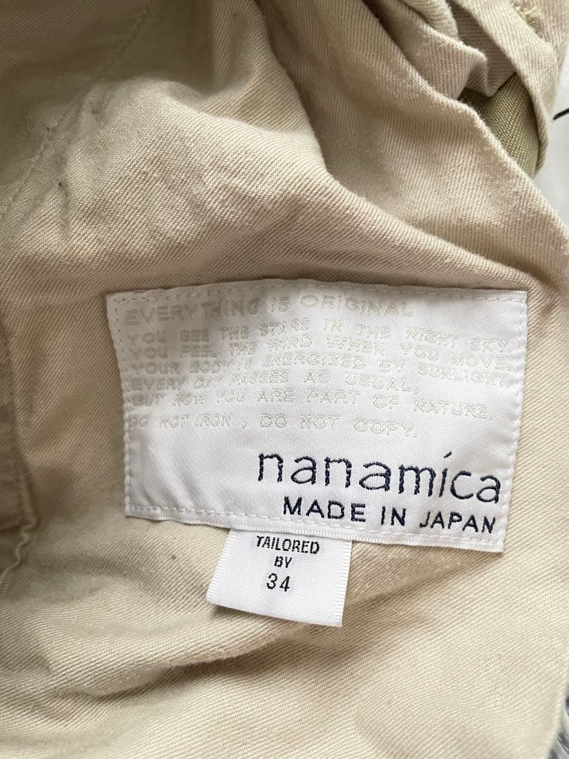 nanamica Wide chino pantsチノパン Khaki 34