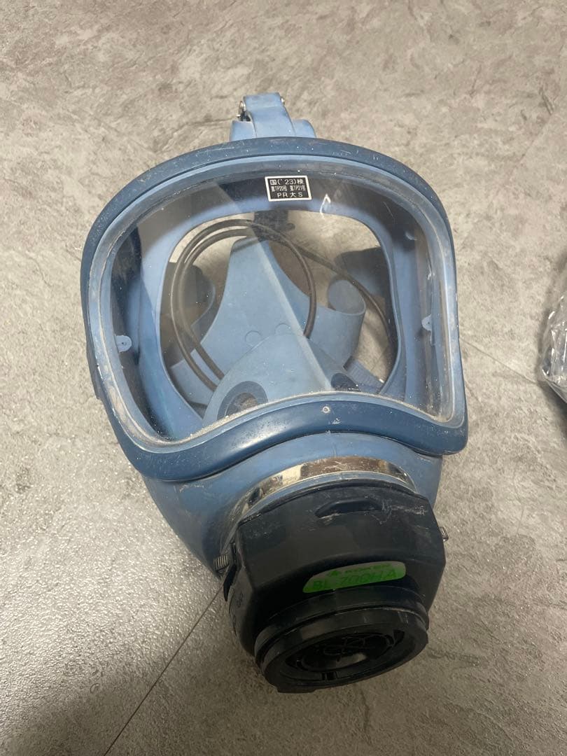 青いフルフェイス防塵マスク