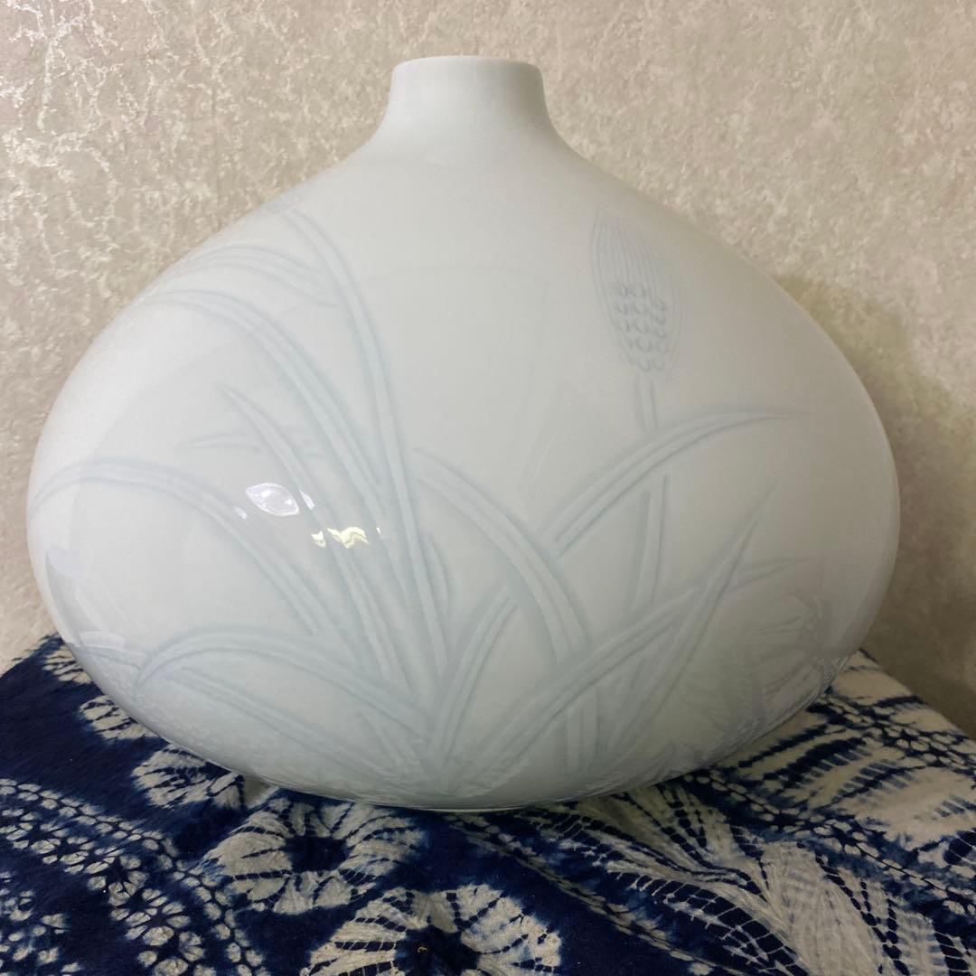 人間国宝　井上萬二　白磁壺