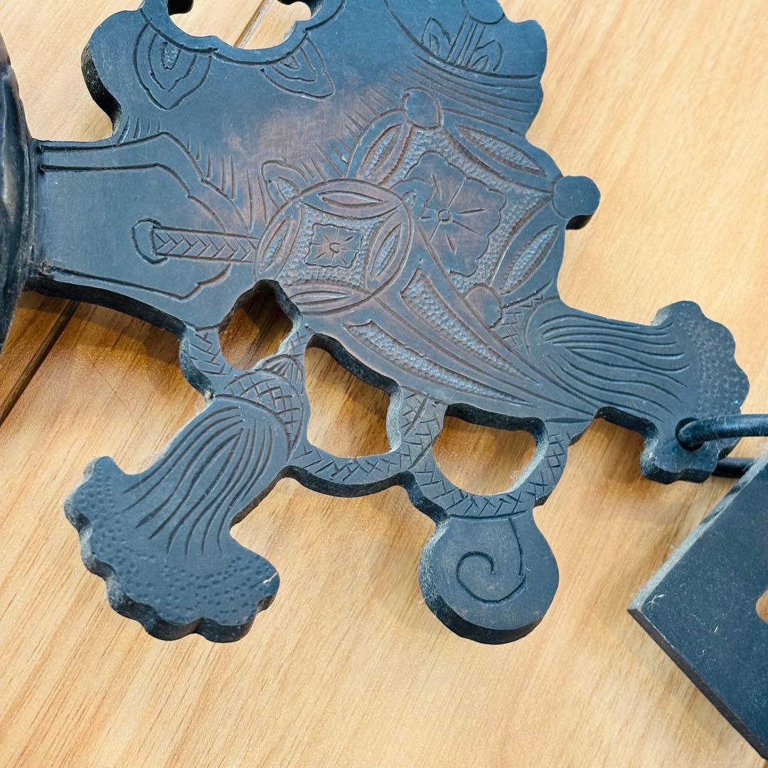 囲炉裏　自在鉤　打ち出の小槌　福壽　アンティーク　時代物　古民家　古民具　古道具