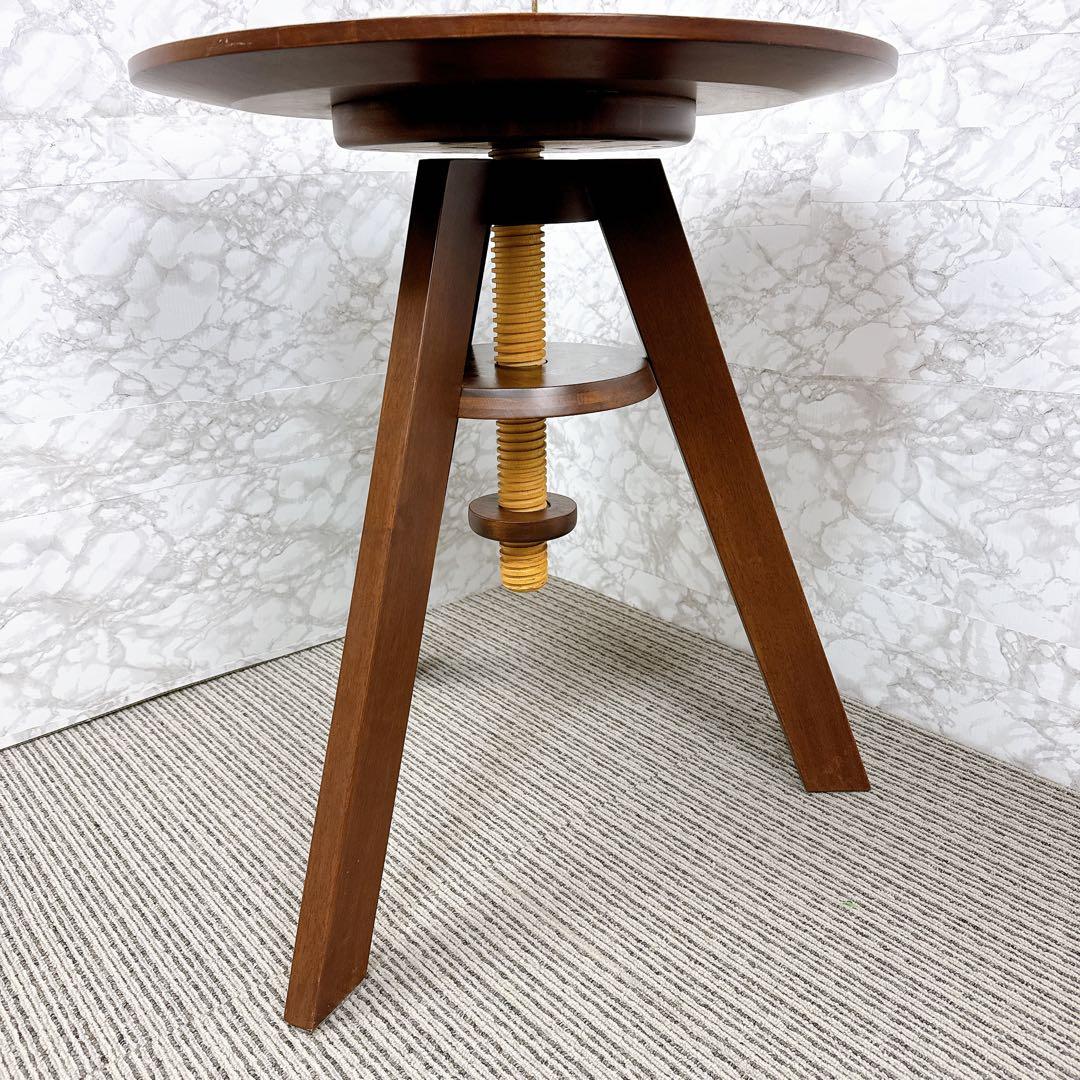 広松木工　ルメ　LUME スピンテーブル　回転式　昇降式