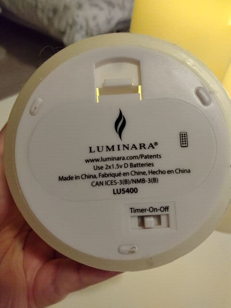 LEDキャンドル タイマー機能付 リモコン付 ルミナラピラー LUMINARA