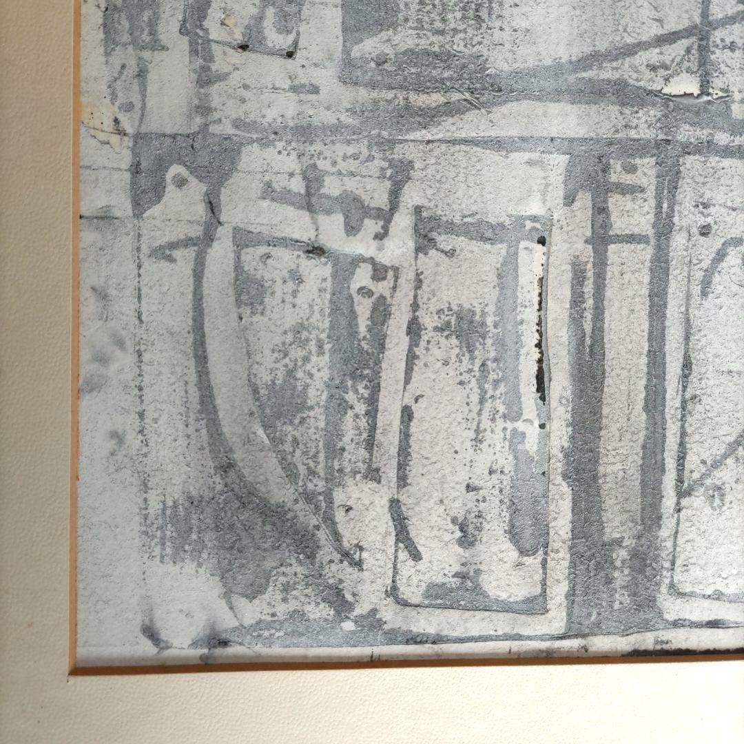 須田剋太　原画 抽象画 グァッシュ　不透明水彩画