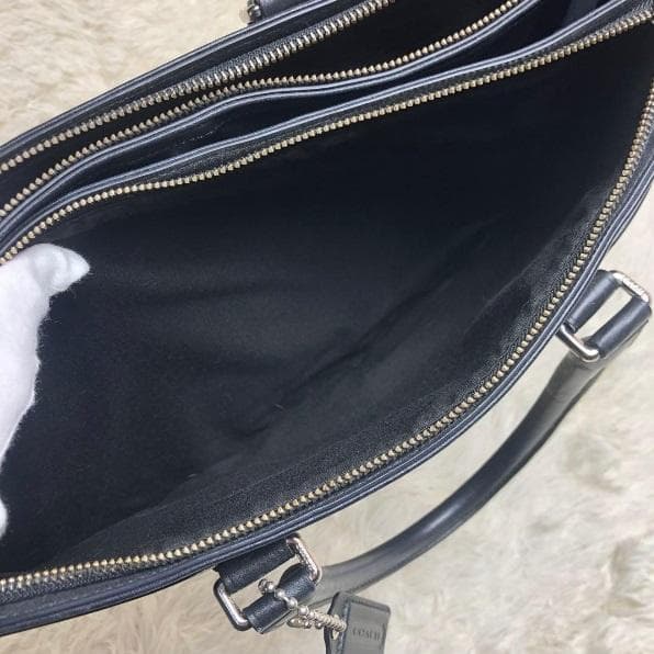 COACH コーチ F70916／2WAY オールレザーブリーフトートバッグ／黒