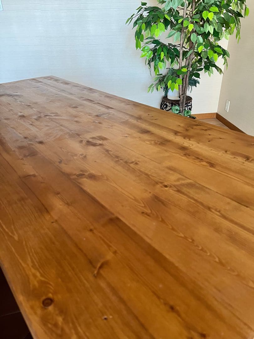 【渋谷区引き取り限定】幅160 LOWYA 無垢材 ダイニングテーブル　イス二脚