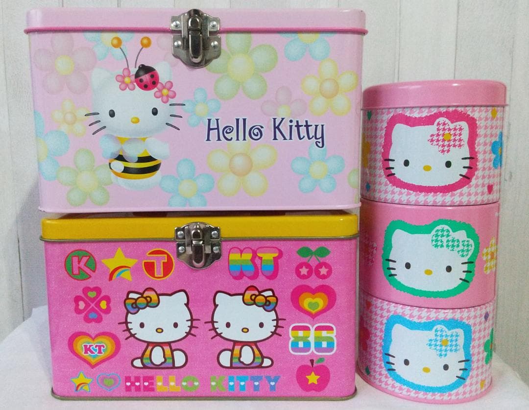 キティ　缶　トランクバッグ　小物入れ　ケース