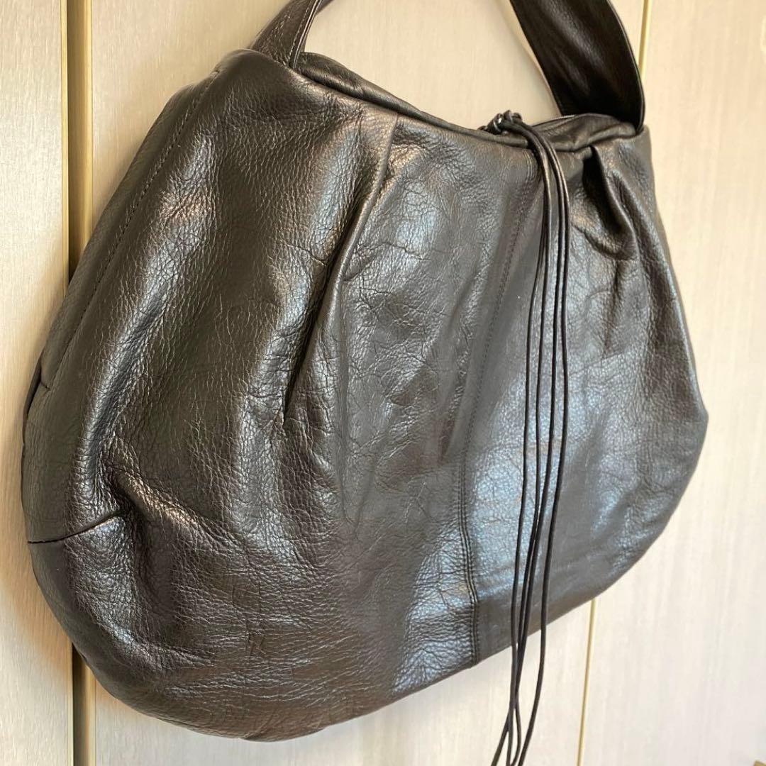 ワイズ　ヨウジヤマモト　レザーバッグ　ユニセックス　ブラック