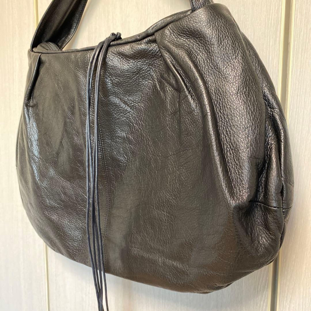 ワイズ　ヨウジヤマモト　レザーバッグ　ユニセックス　ブラック