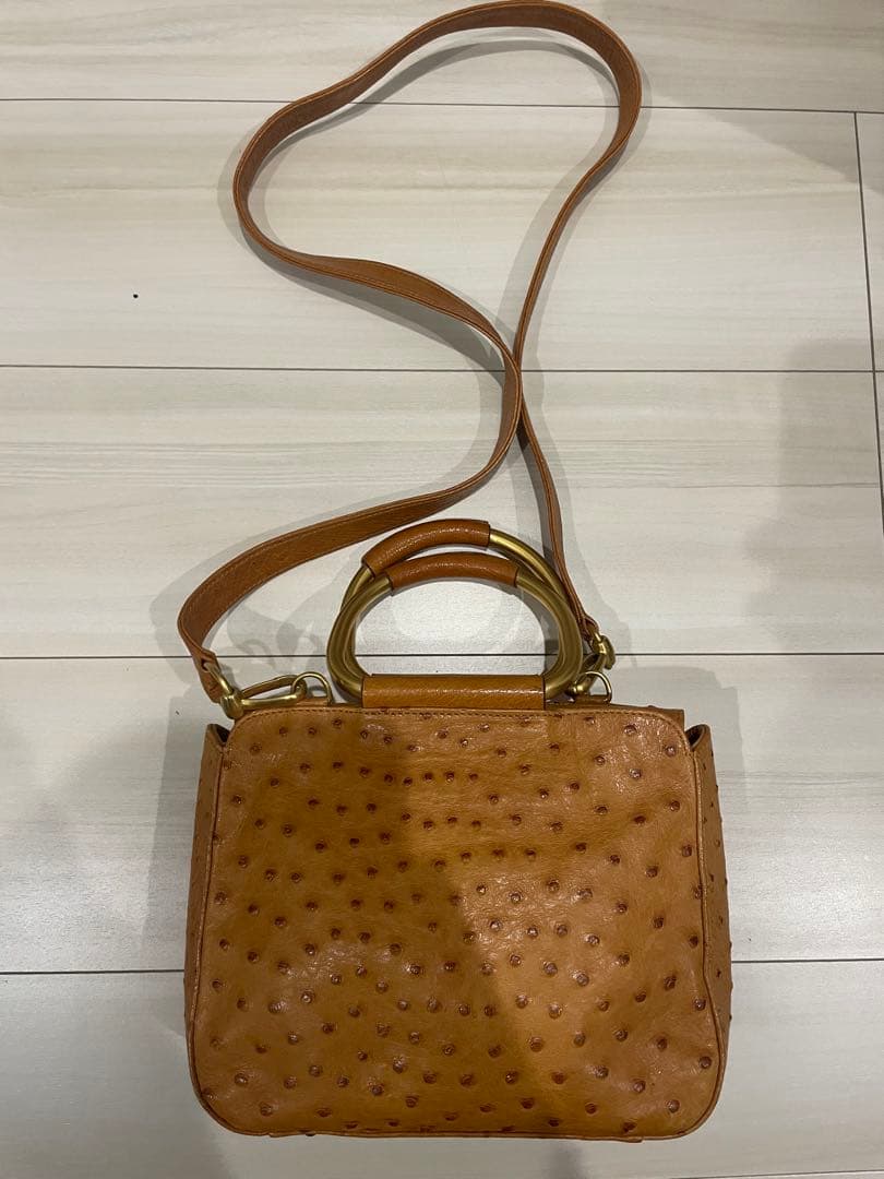 GUCCIオーストリッチレザー ショルダーバッグ ハンドバッグ