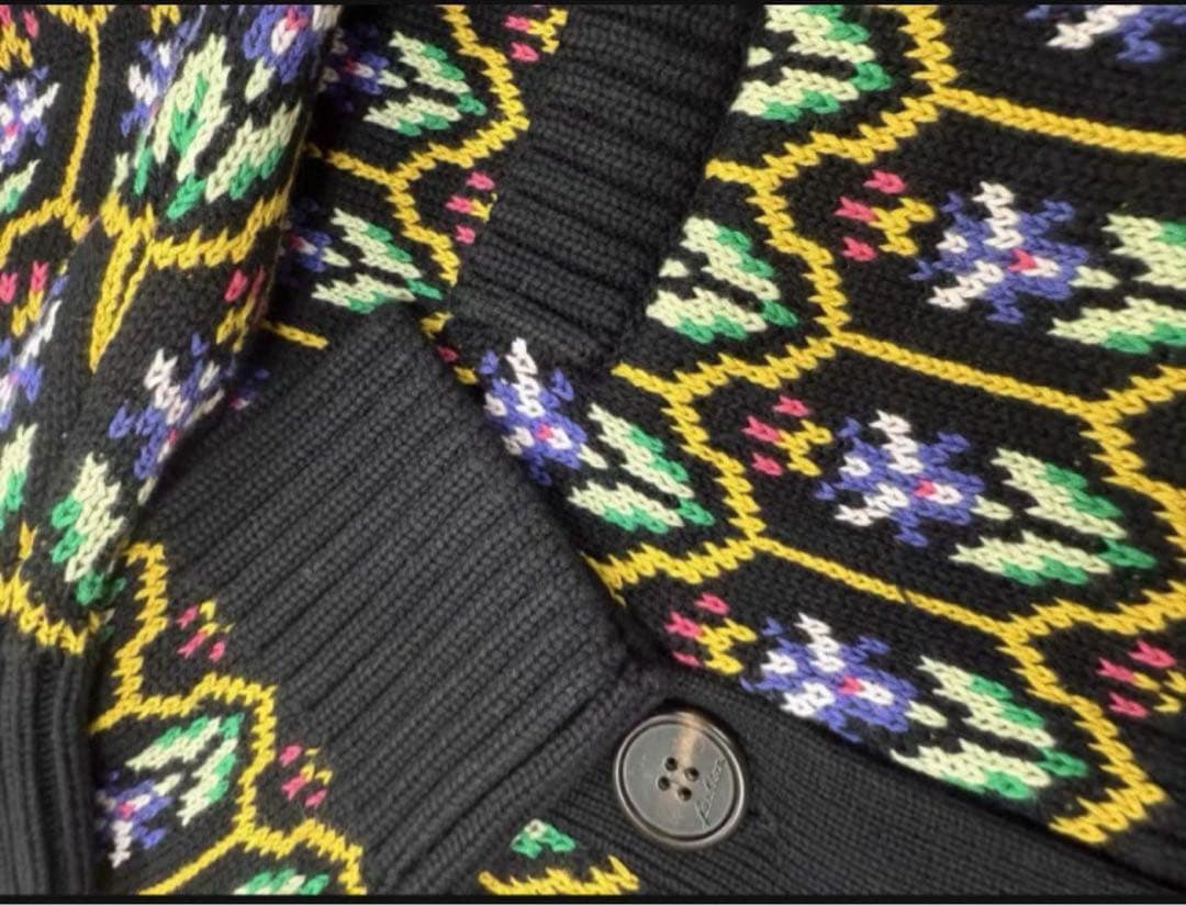 ジヨン GD G-DRAGON ジードラゴン 花柄ジャカードニットカーディガン