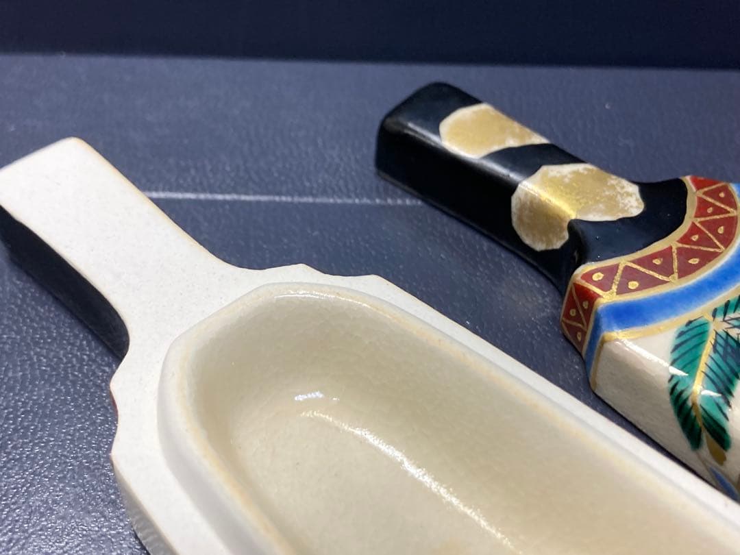 茶器　焼き物　香合　羽子板