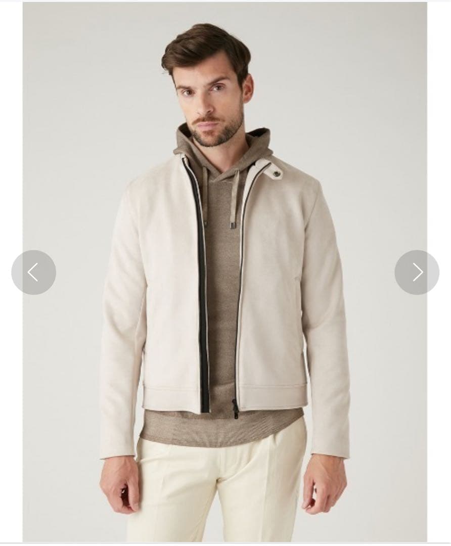 AOURE ポンチスェード シングルライダースジャケット