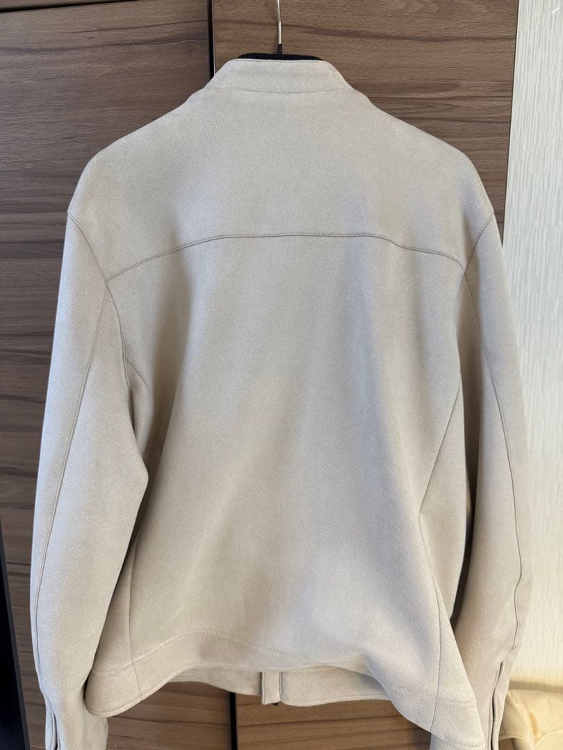 AOURE ポンチスェード シングルライダースジャケット