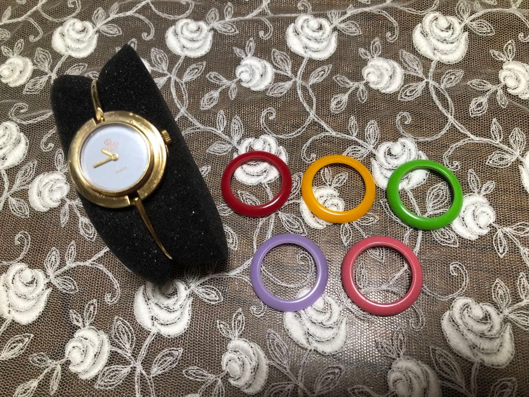 ☆レア品☆ オールドグッチ　チェンジベゼル　バングル　ウォッチ　GUCCI