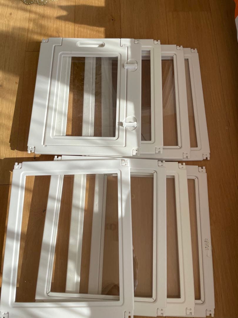 【圧迫感のないクリアサークル】ペットサークル、ホワイト