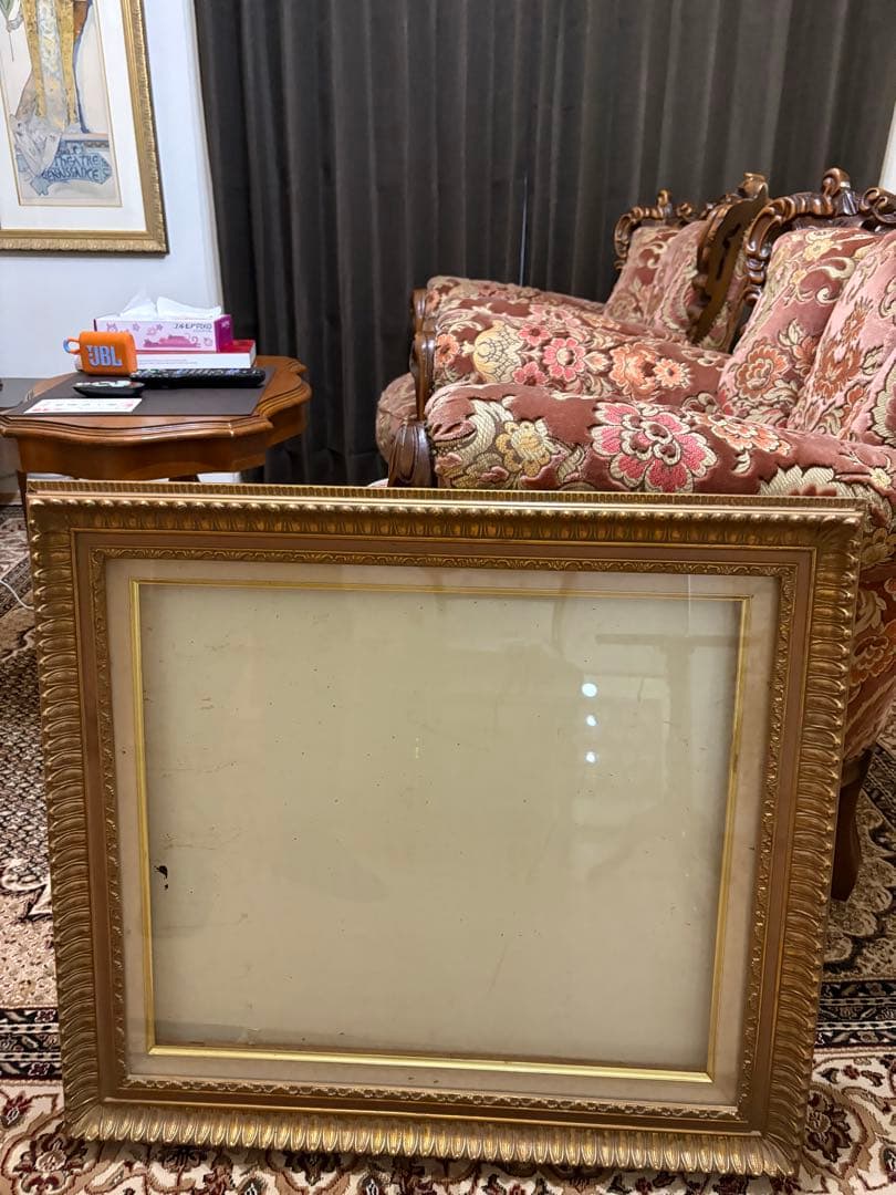 油彩額 額縁 アンティーク　F10