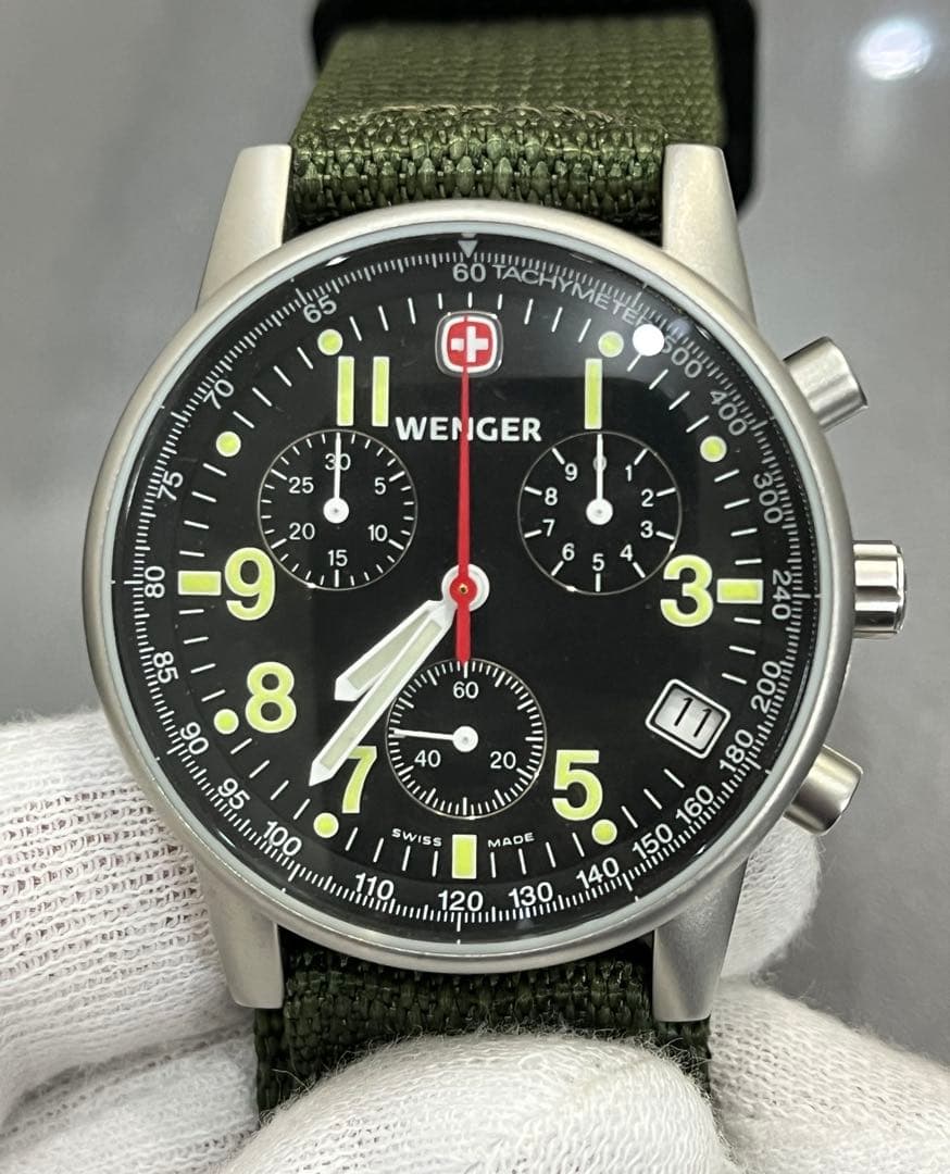 ◾️電池新品交換済◾️WENGER ウェンガー メンズ クロノグラフ 7072X