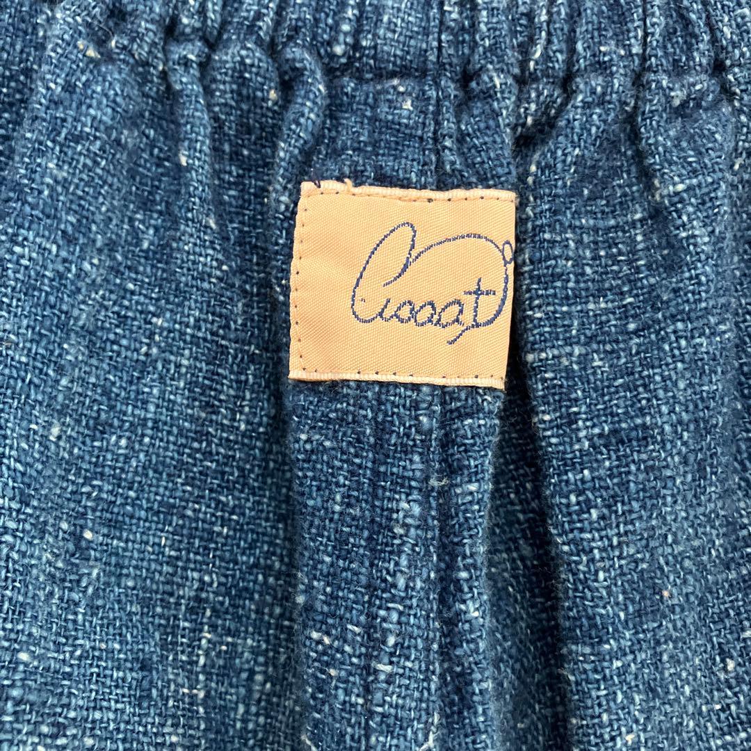 うさと　綿　藍染　ガウチョパンツ