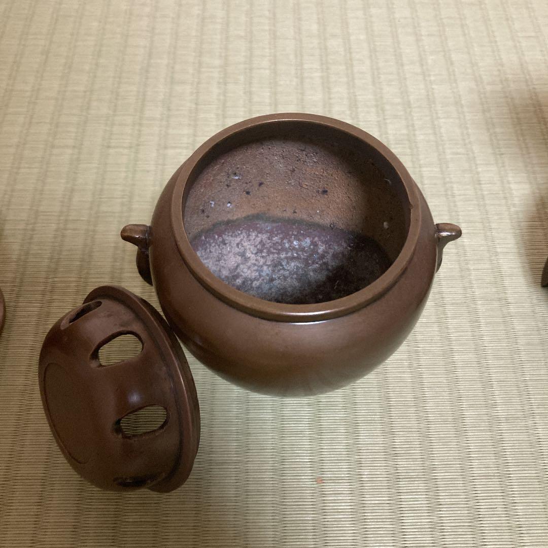 唐銅　三ッ具足