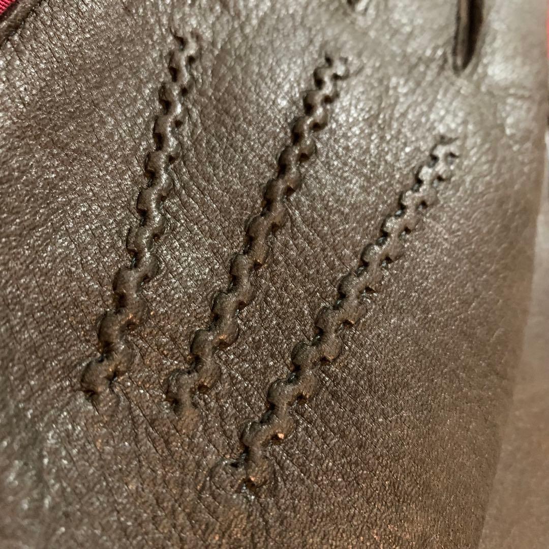 DENTS ダークブラウン レザー手袋　レア