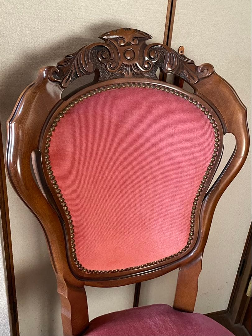 ヴィンテージ木製チェア ロココ調　クラシック　猫脚　②