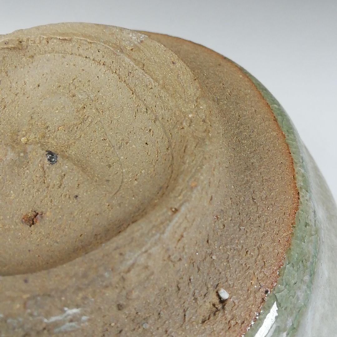 Ｔ３１９　茶碗　『灰釉　茶碗』『福海窯　水野鉐一 作』　共箱　抹茶碗　茶道具