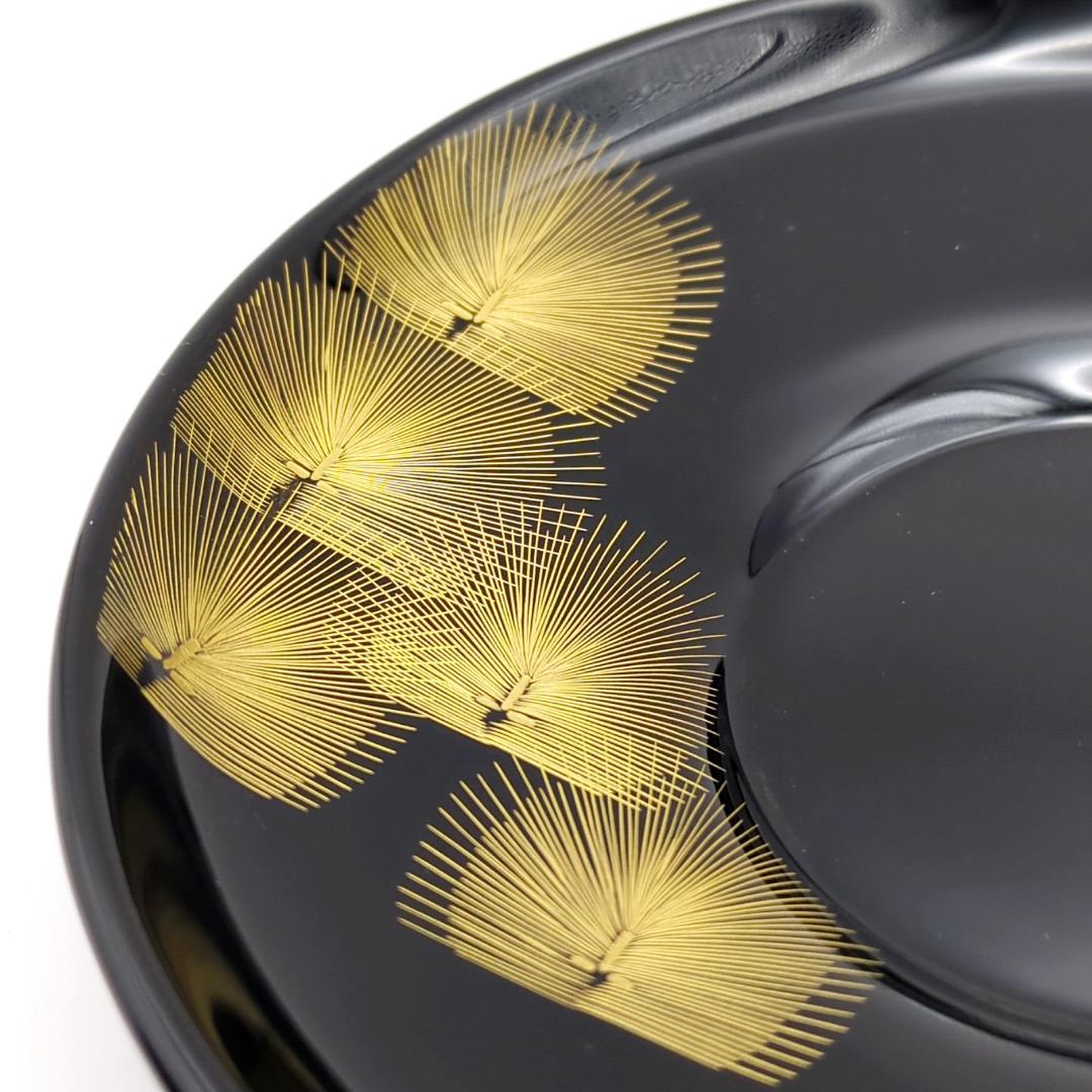 輪島塗 茶托 五島屋謹製 角野岩次 監修 5客セット 共箱付 漆器 沈金