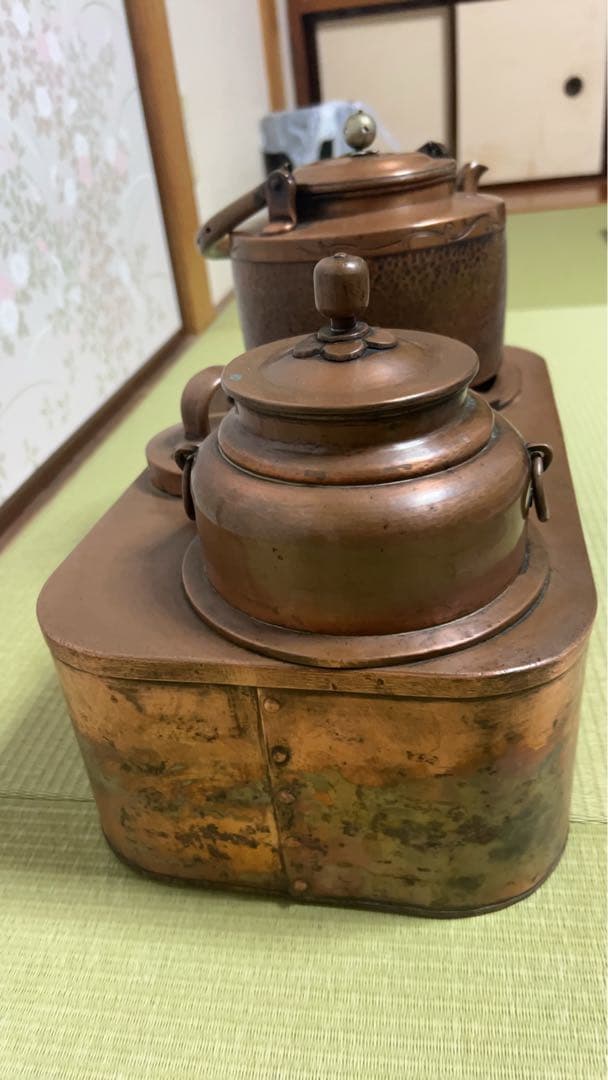 伝統的な銅製茶道具セット 希少品