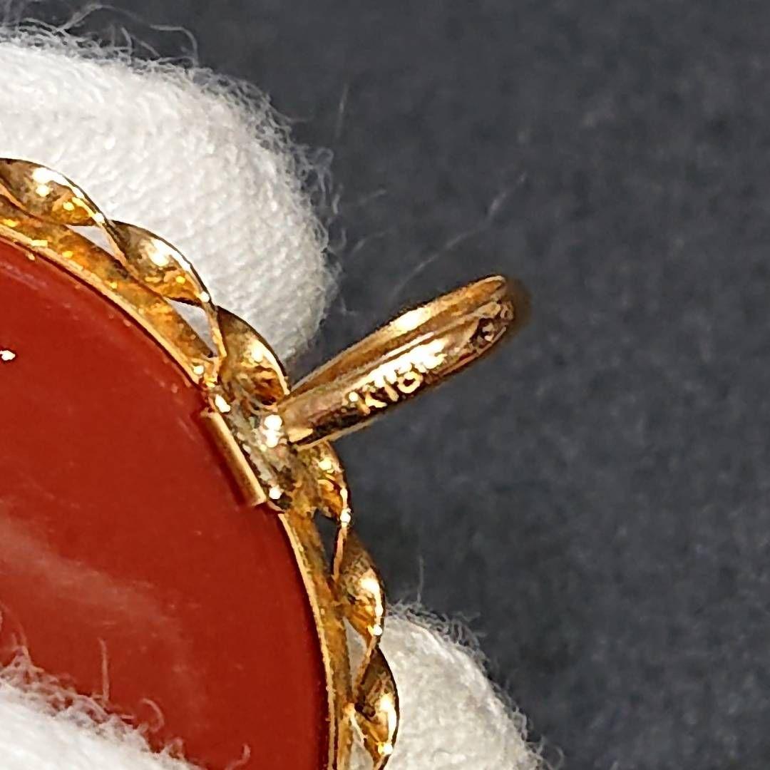 【処分価格☆】カメオ 手彫り K18枠 ブローチ ペンダントトップ 美品