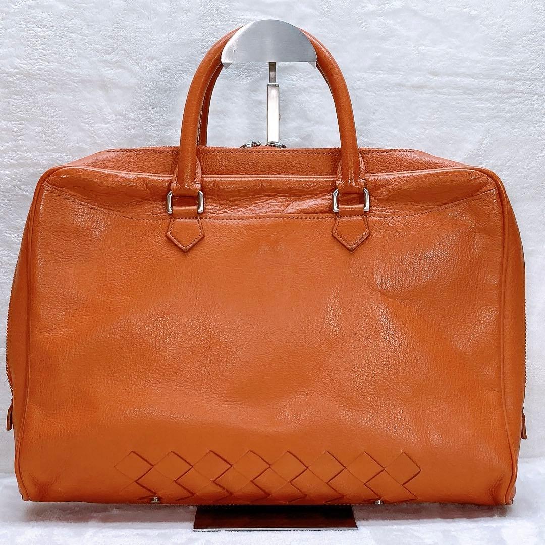 ✨美品✨アニアリ ブリーフケース ハンドバッグ ビジネス 編み込み レザー 金具