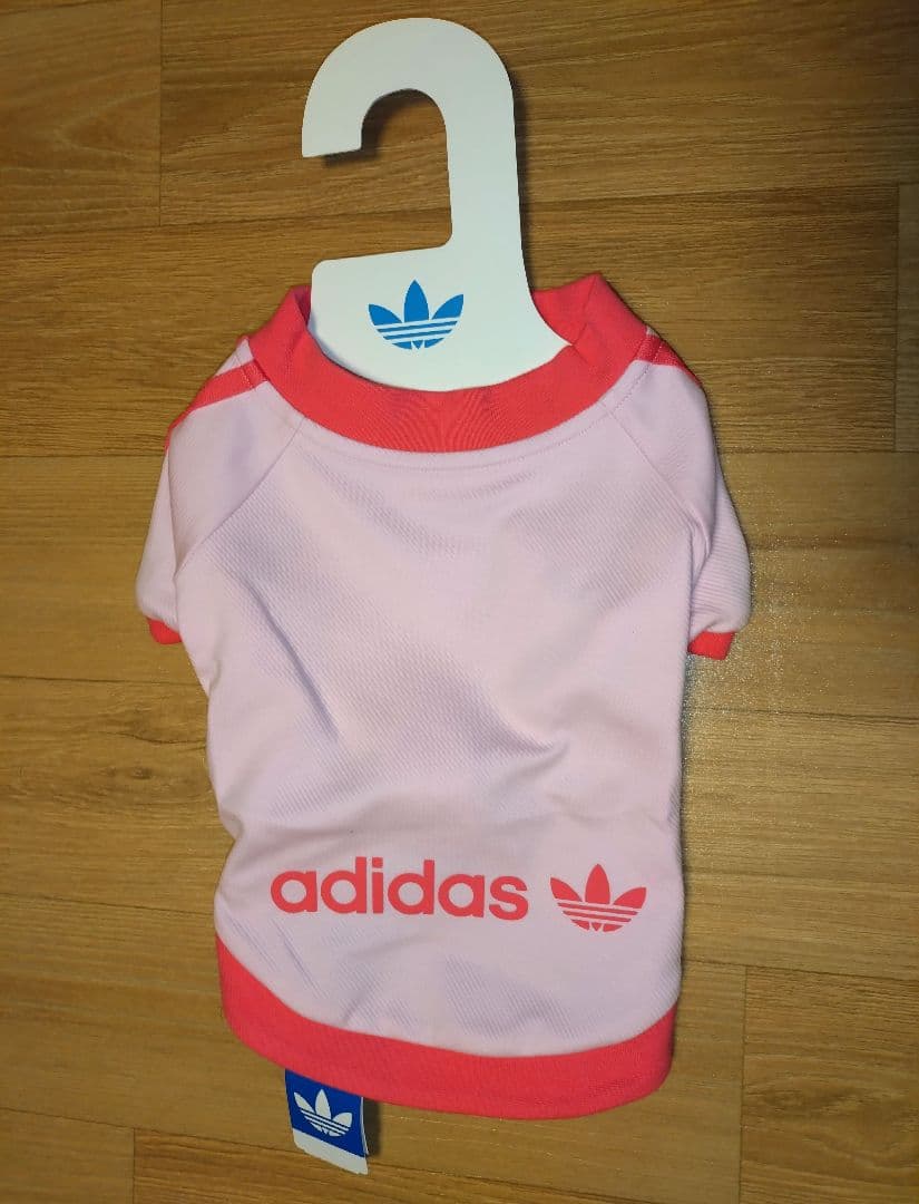 adidas ピンク 犬服 猫服　中国限定　ジップアップウェア　Sサイズ