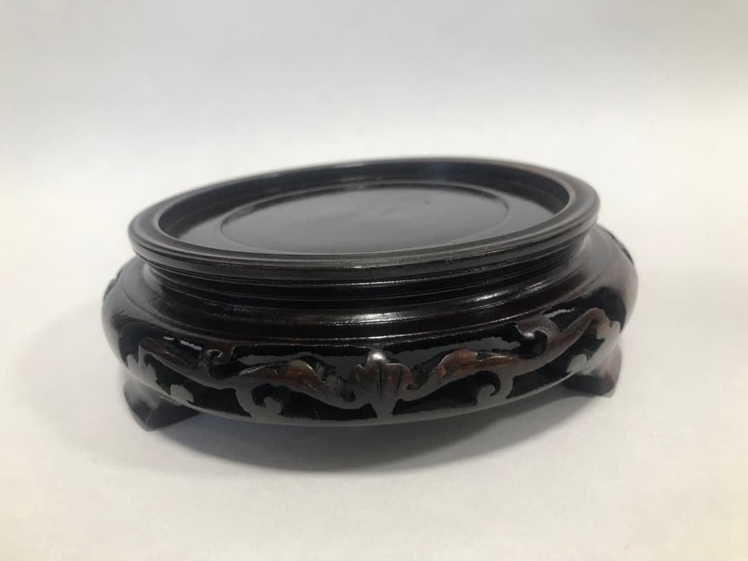 中国美術　七宝焼　琺瑯彩絵花瓶　高さ31cm 　台付　美品