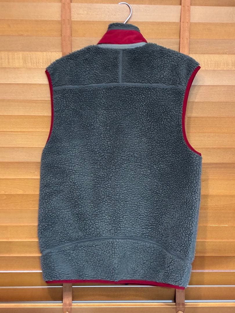 Patagonia レトロX ベスト メンズS グレー/レッド 珍しいカラー