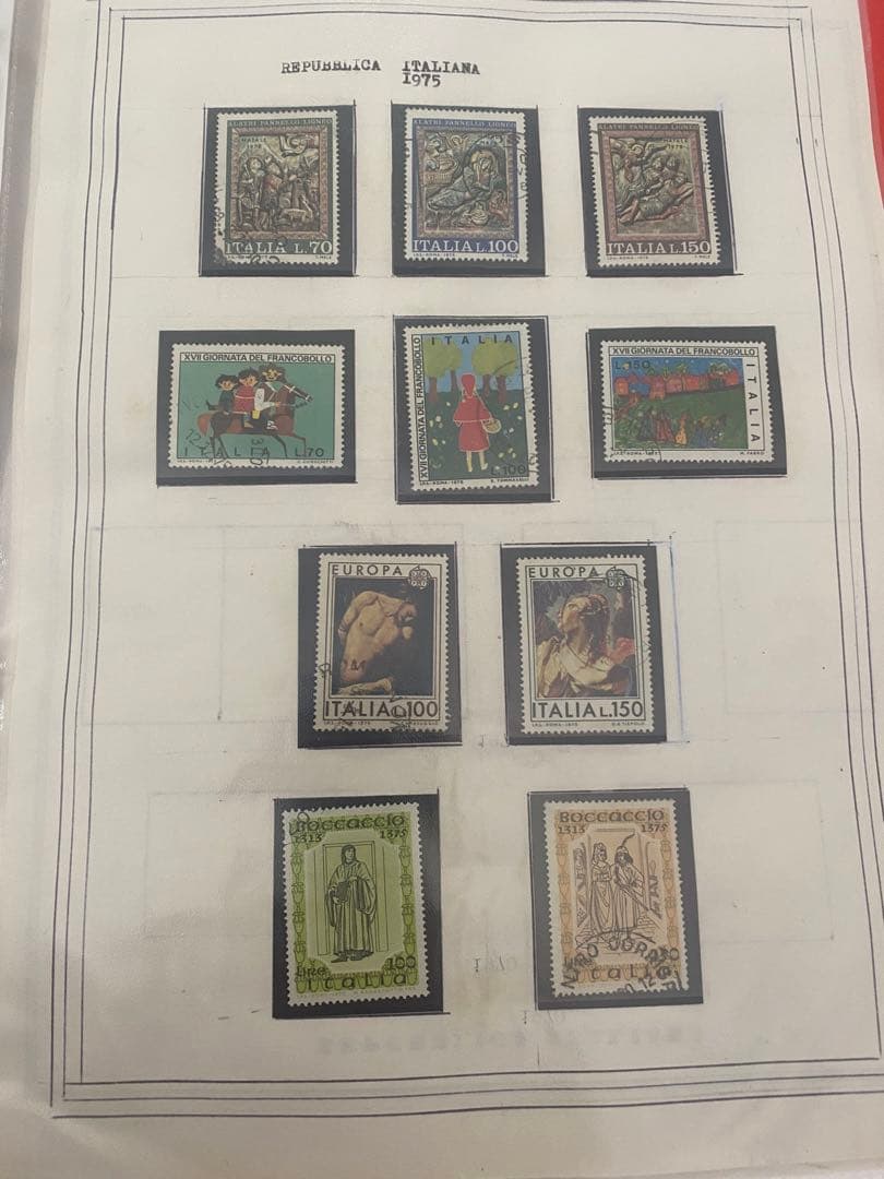 (N37) 切手コレクション イタリアの切手110枚