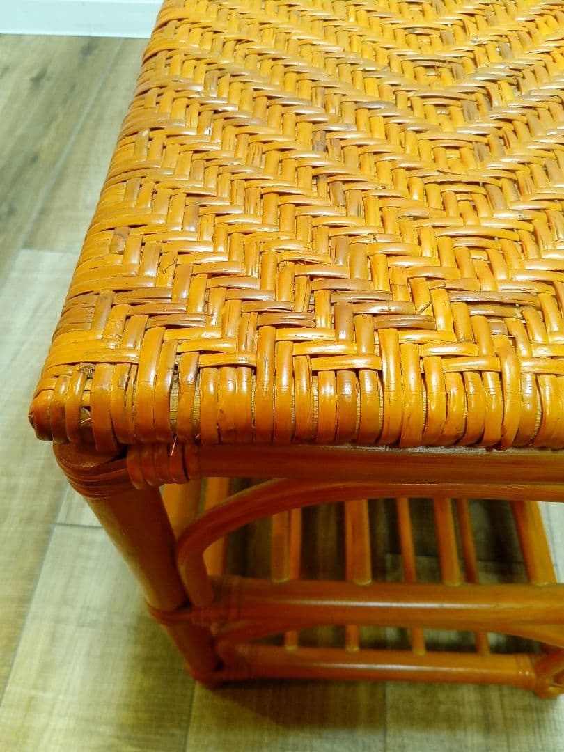 ラタンベンチ　収納箱　下駄箱