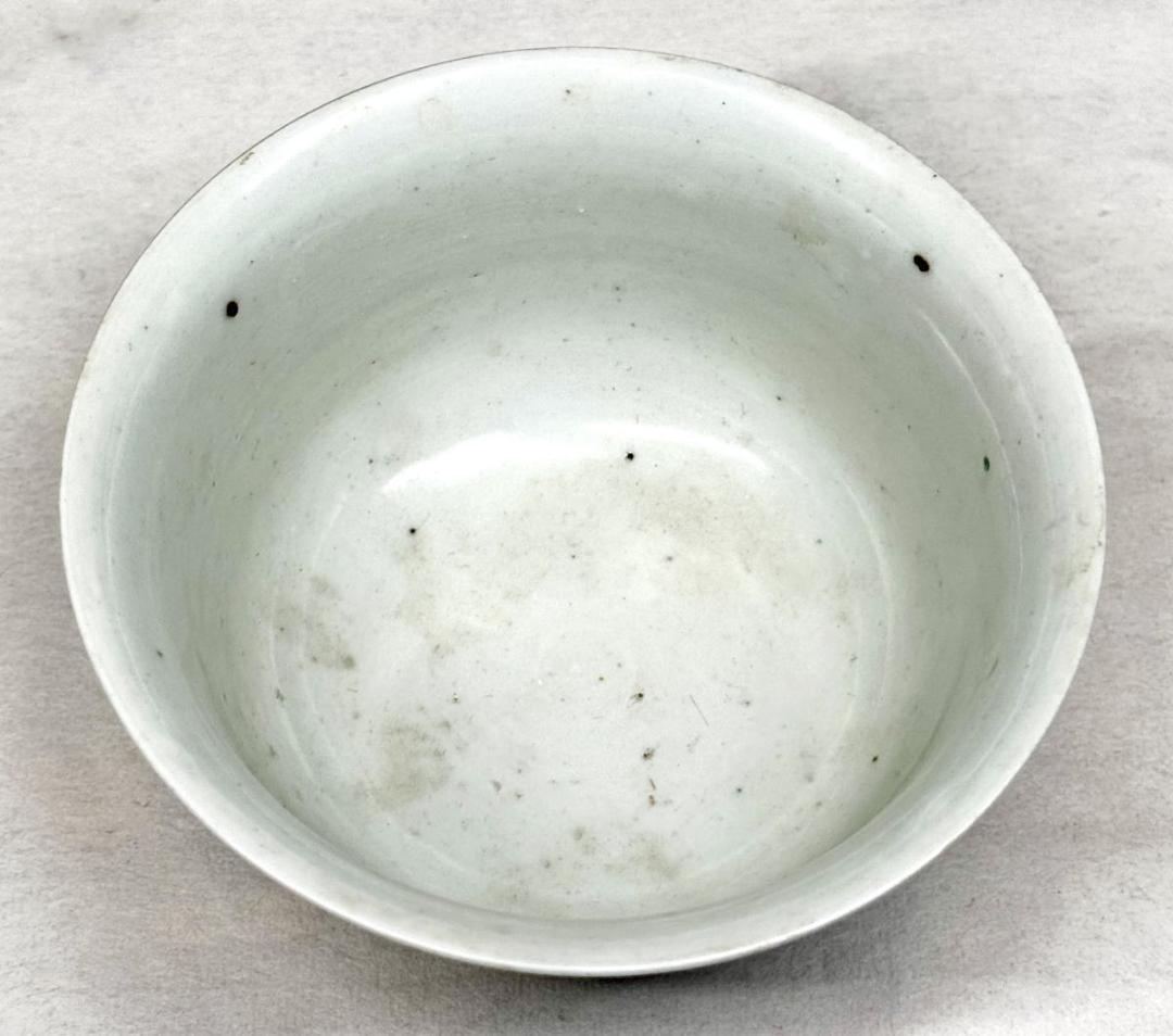 明時代 呉須鳳凰文茶碗 青花 唐物中国古玩 入手困難骨董 古美術WWTT350