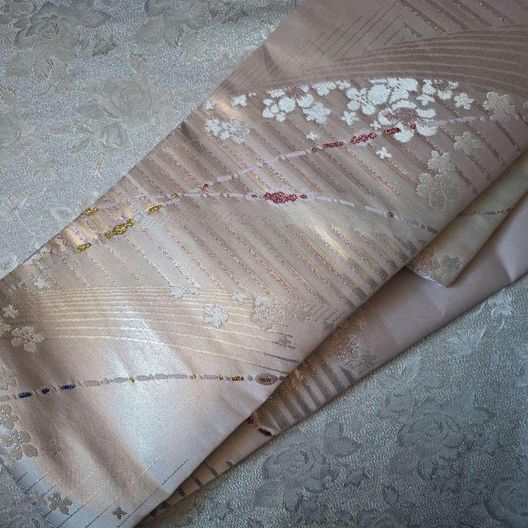 【K727】七五三 七歳　 時短！ 二部式作り帯 舞台衣装にも　未使用帯