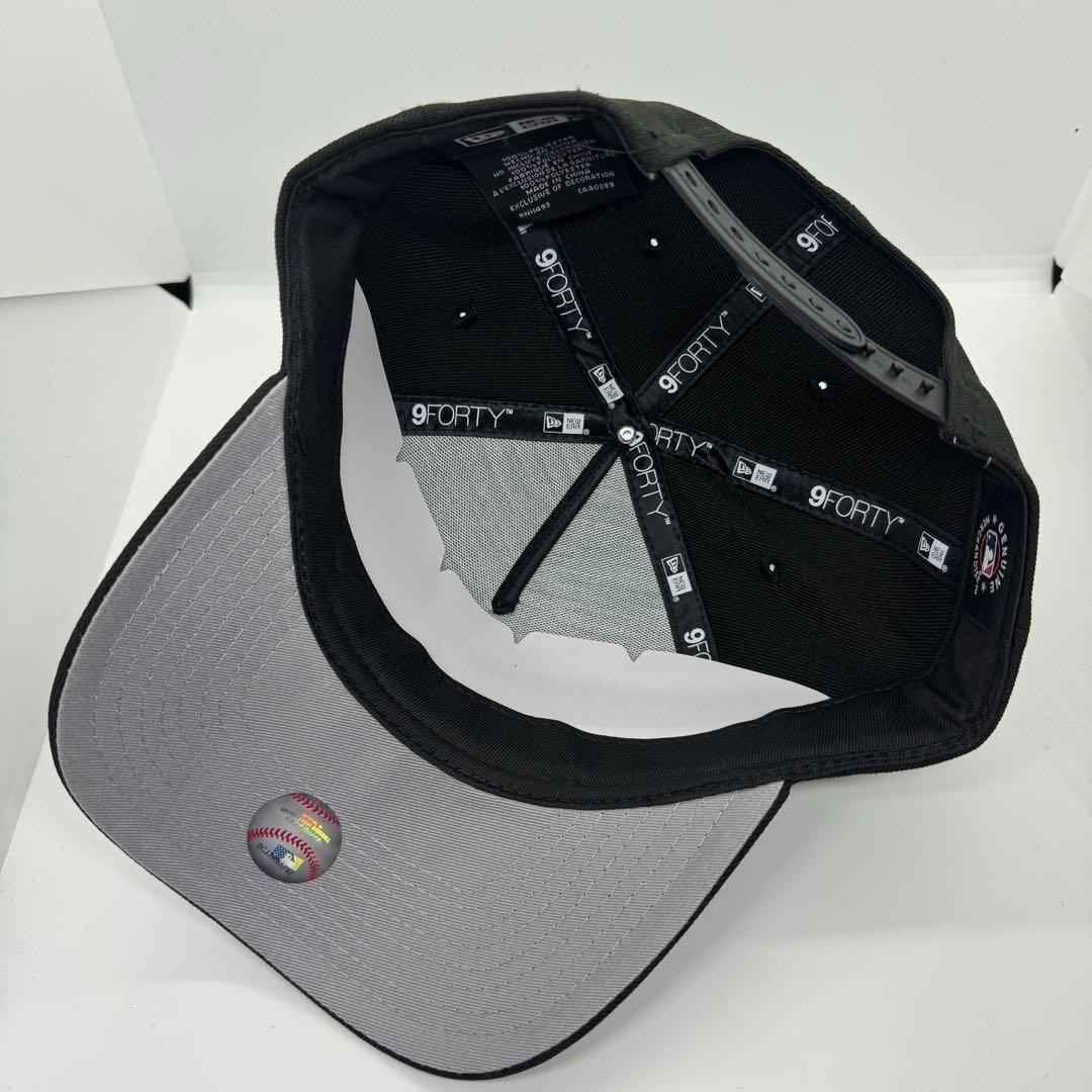 B06ニューエラロサンゼルスドジャース　LA 逆ロゴ　ブラック　黒　ホワイト①